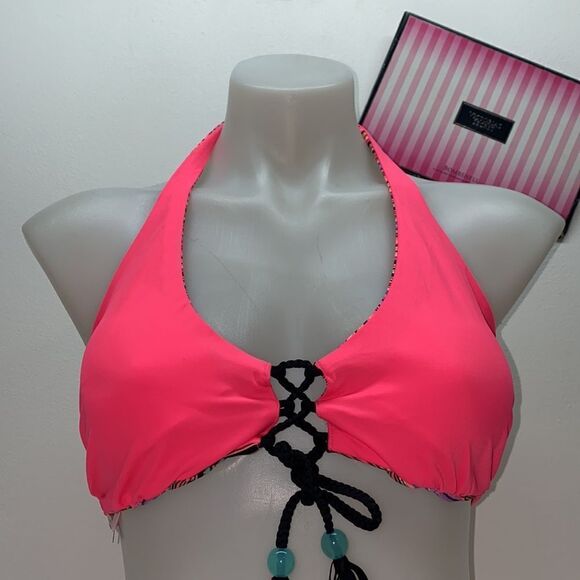 🔥VICTORIA SECRET SWIMSUIT 2pc large  push-up  //medium New #1 reversible - Picture 11 of 12